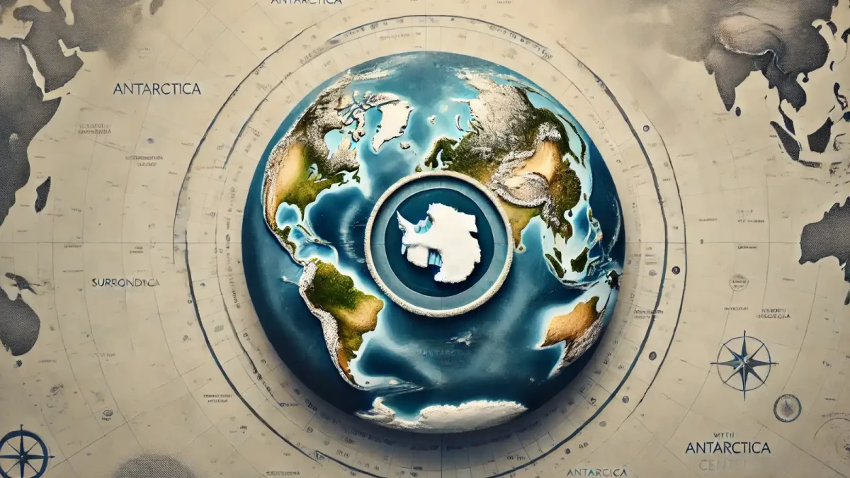 Jak by vypadala mapa světa, kdyby jejím středem byla Antarktida?