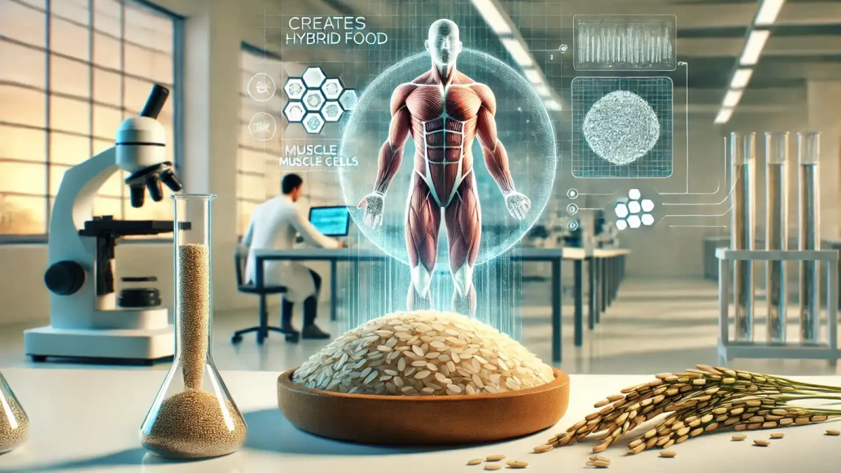 Vědci servírují hybridní jídlo: svalové buňky v zrnkách rýže!