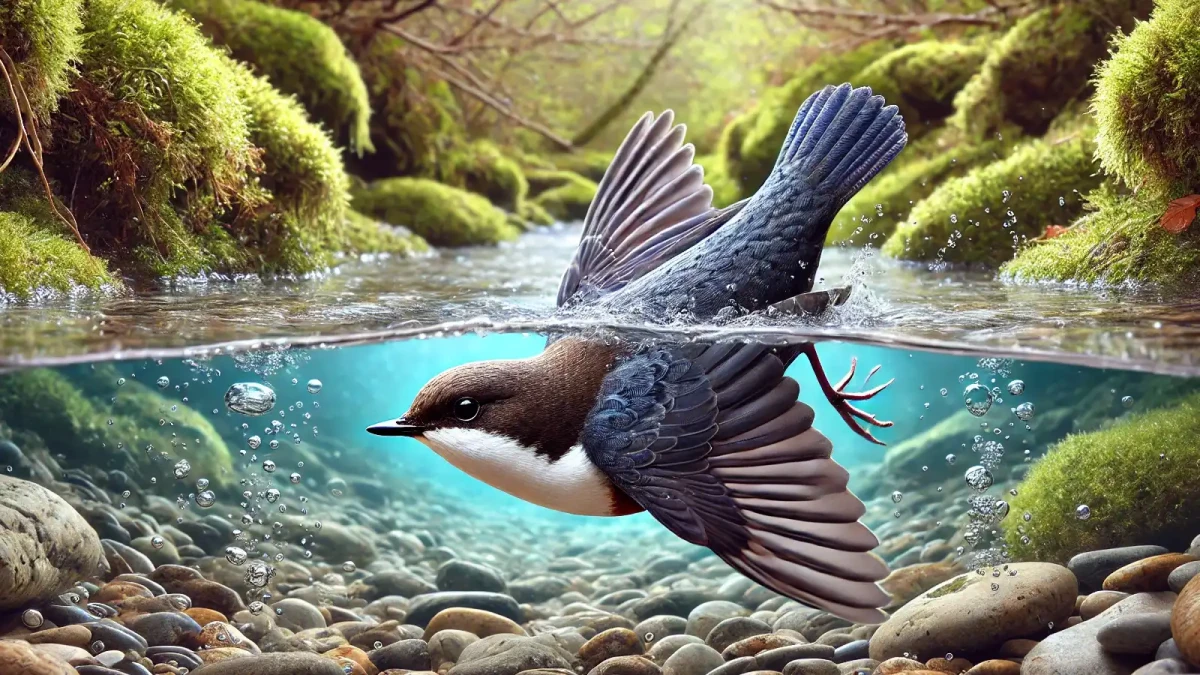 Skorec vodní, maskovaný potápeč