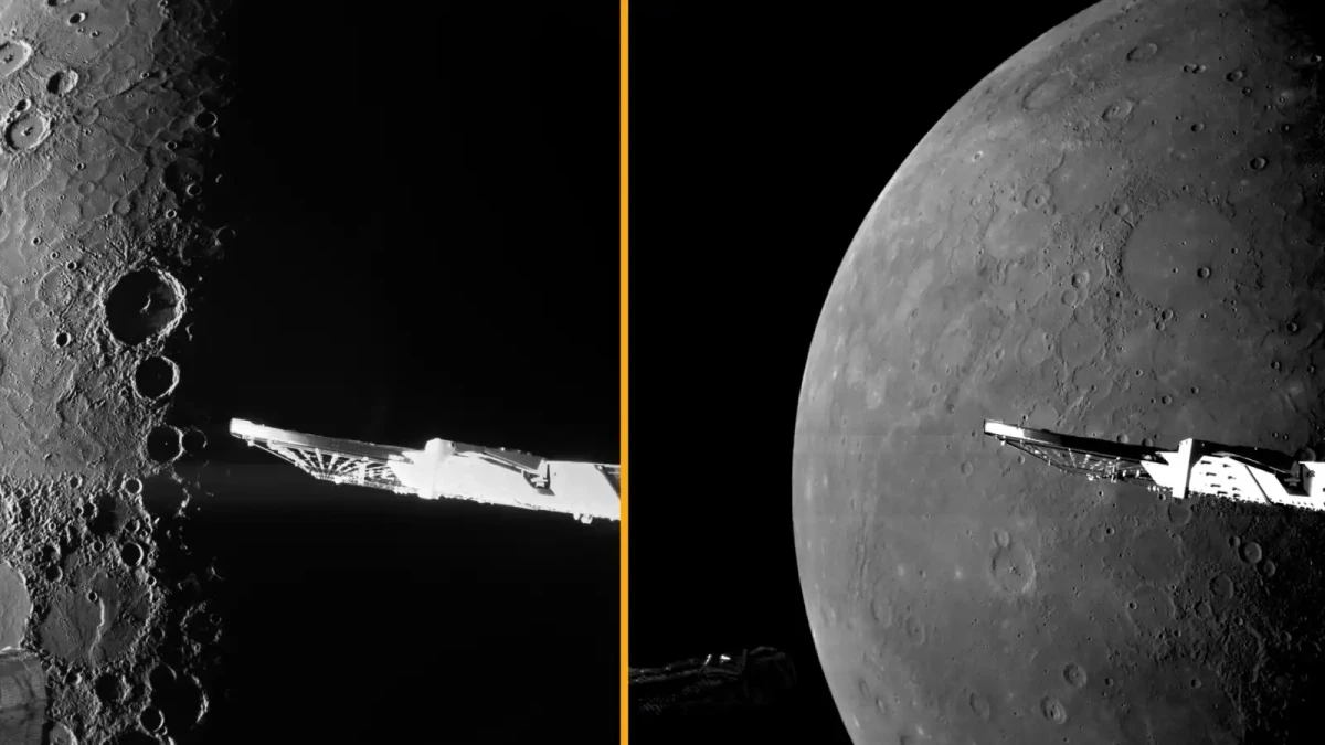 Takto vypadá planeta Merkur ze vzdálenosti 200 km