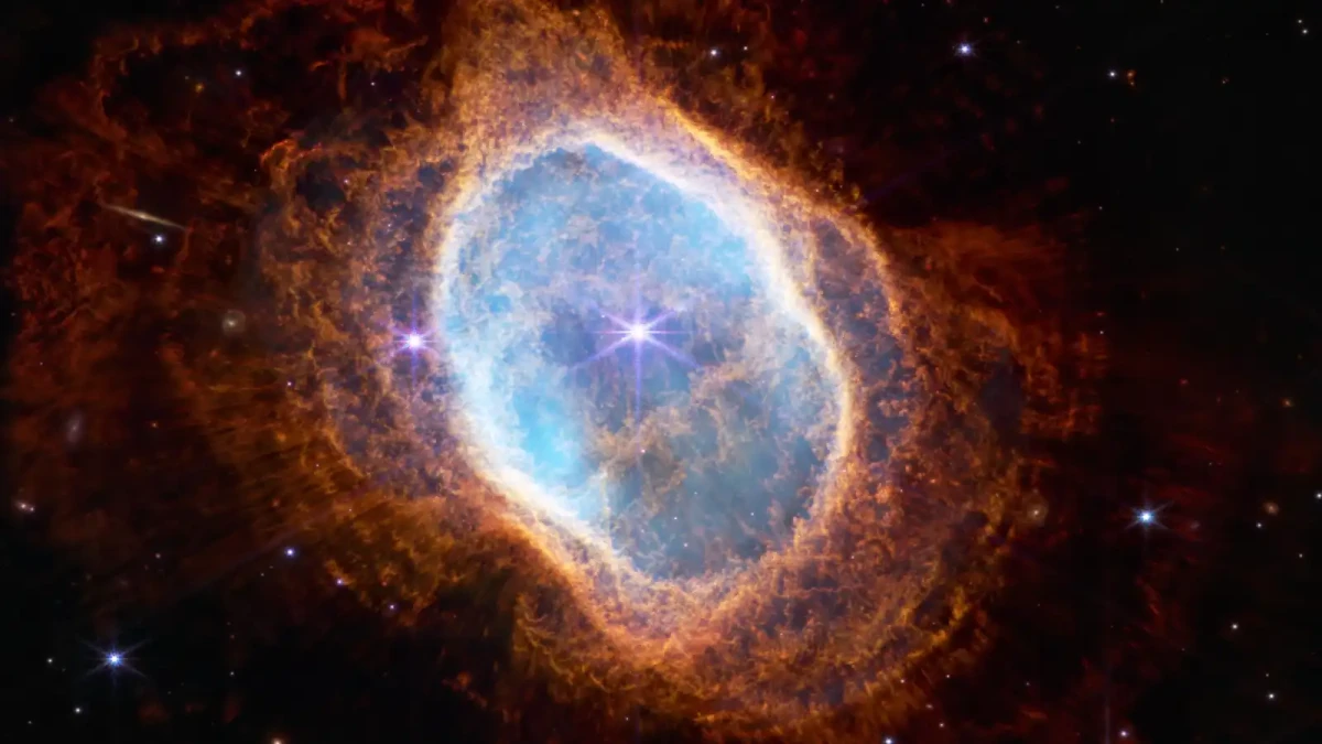 Snímek teleskopu Jamese Webba - Jižní prstencová mlhovina