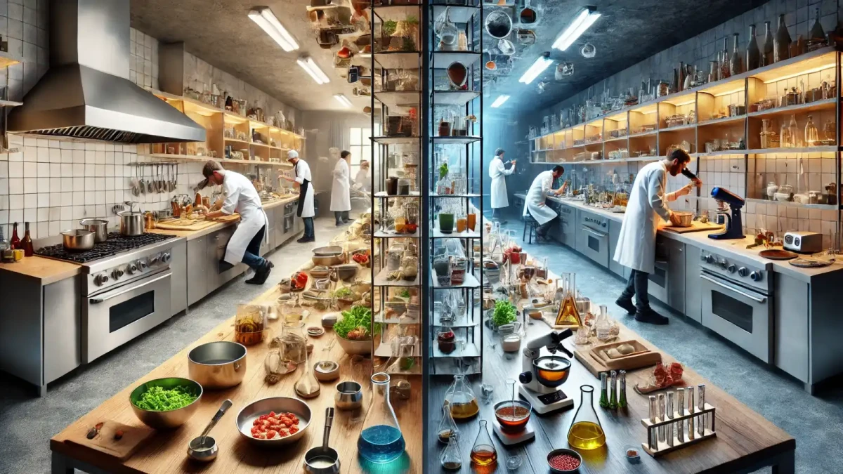 Jaký je rozdíl mezi vařením a prací v laboratoři?