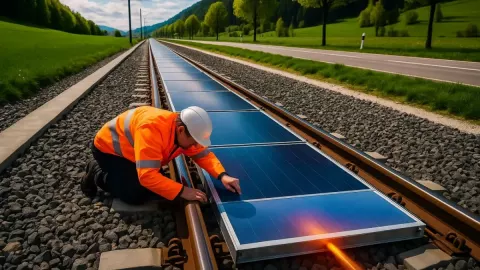 Švýcarsko mění železniční koleje na solární elektrárny