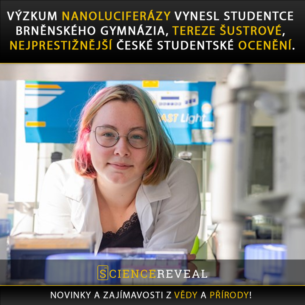 Tereza Šustrová, česká hlavička 2023, soč, výzkum, nanoluciferáza, loschmidtovy laboratoře