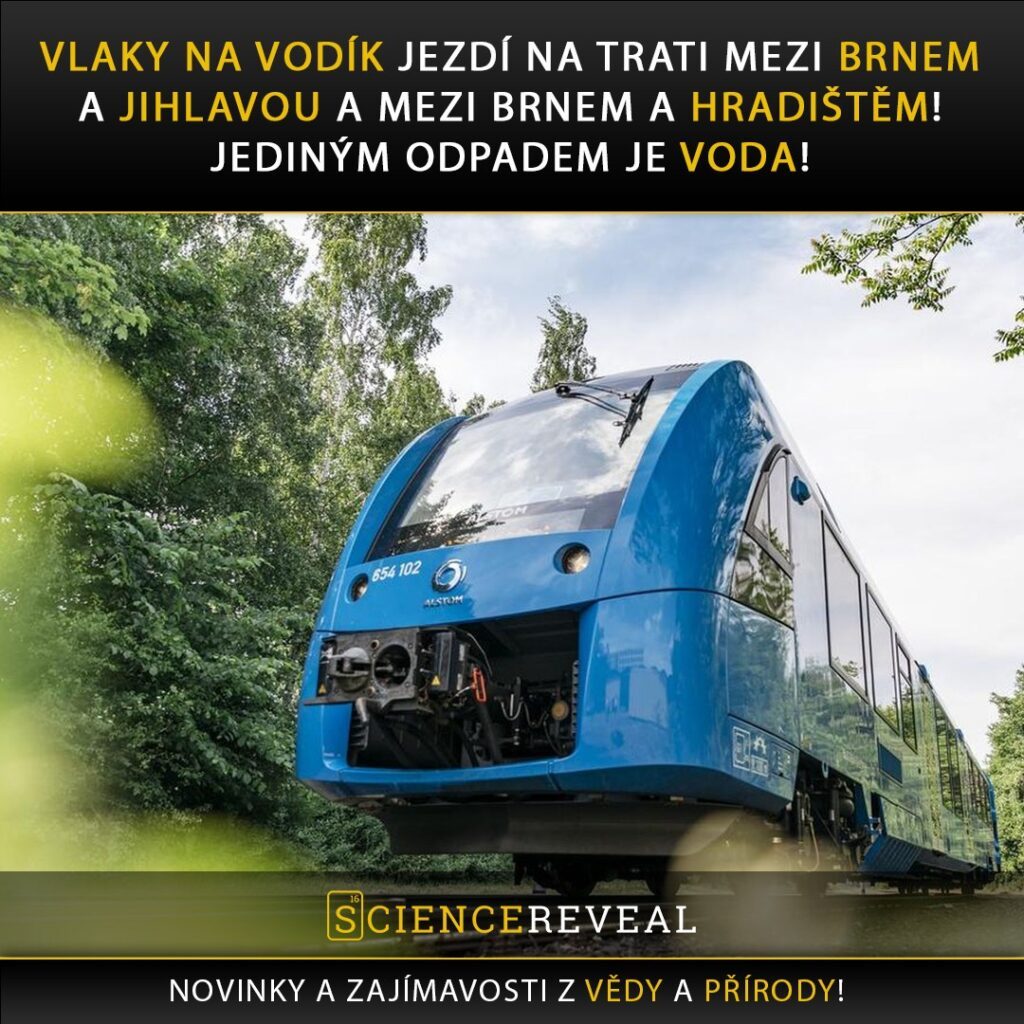 Vlaky na vodík jezdí na trati mezi Brnem a Jihlavou a mezi Brnem a Hradištěm! Jediným odpadem je voda!