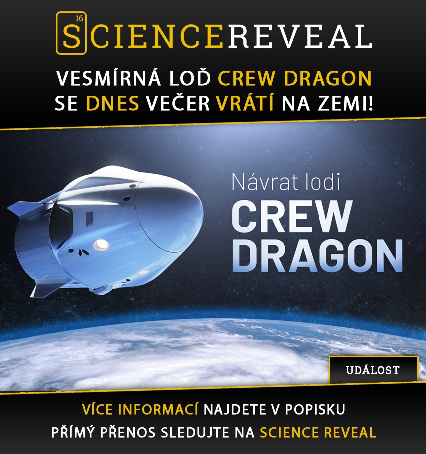 Vesmírná loď Crew Dragon se dnes večer vrátí na Zemi!