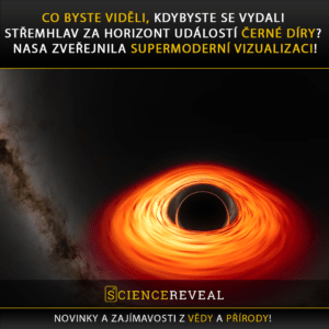 VIDEO: Co byste viděli, kdybyste se vydali střemhlav za horizont událostí černé díry? NASA zveřejnila supermoderní vizualizaci!